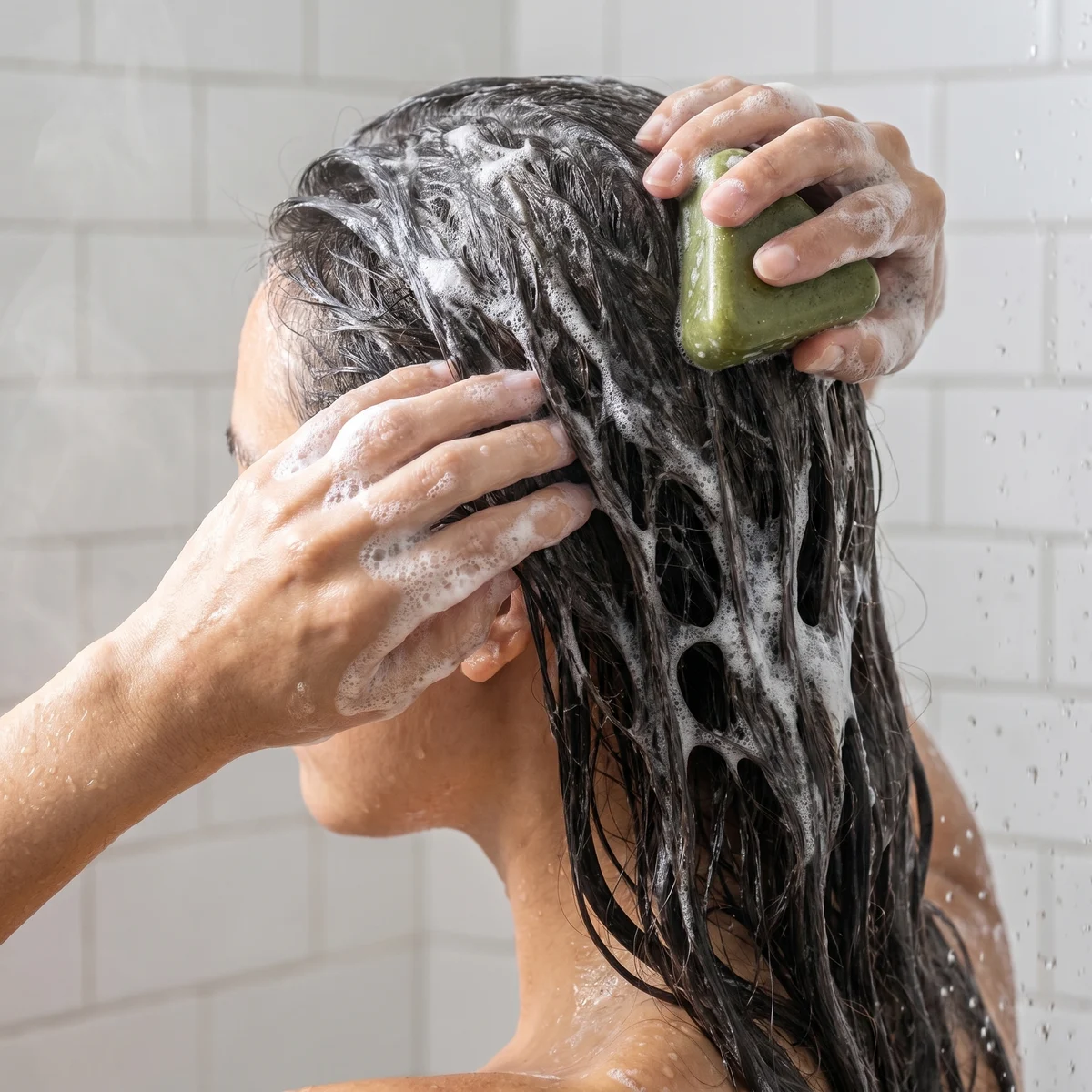 Before and after of hair density after the Korean scalp ritual